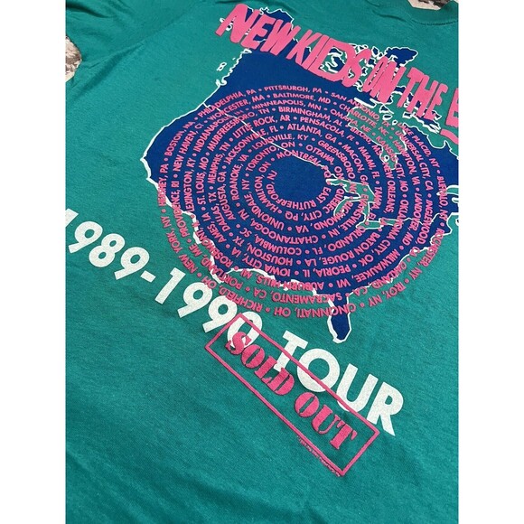 VTG New Kids on the Block 1989 90s Sold Out Tour Single Stitch T-Shirt Sz L EUC - Picture 11 of 14